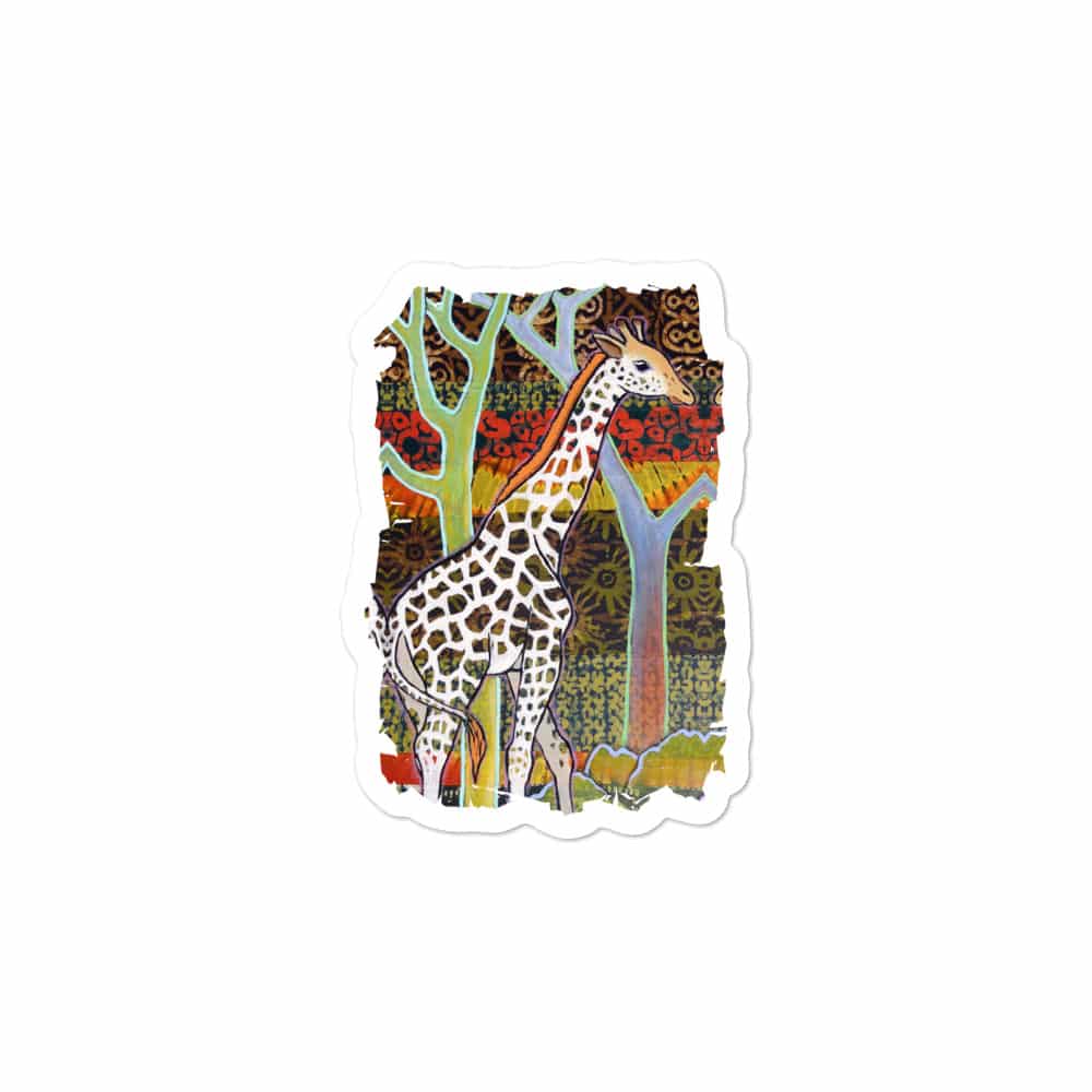 'West African Giraffe' by Ande Hall sticker 2