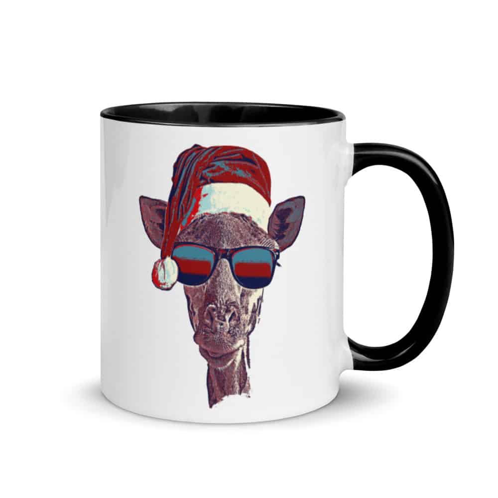 'Santa Giraffe' mug 1