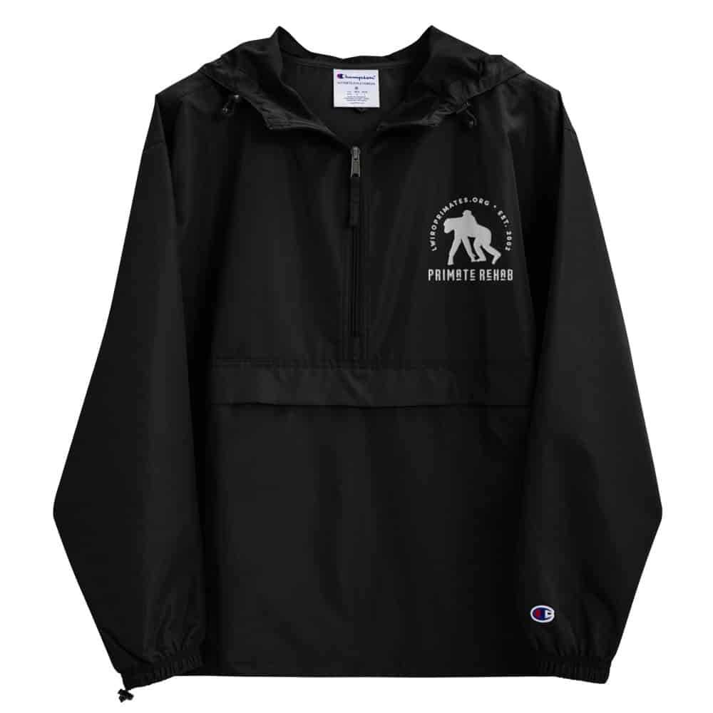 Lwiro Primate Rehab embroidered packable jacket