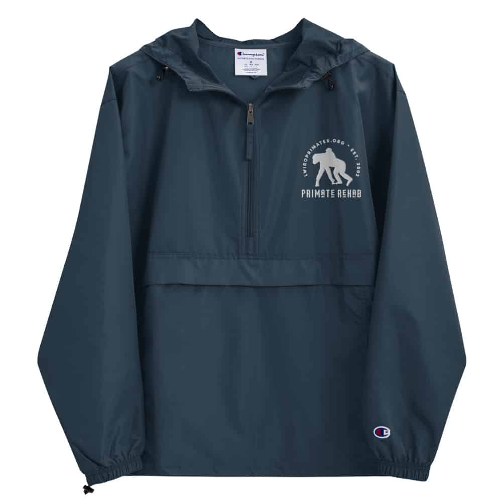 Lwiro Primate Rehab embroidered packable jacket 2