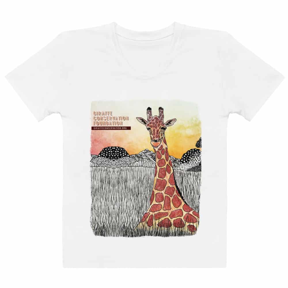 'Giraffe in Field' Limited Edition women's tee 1