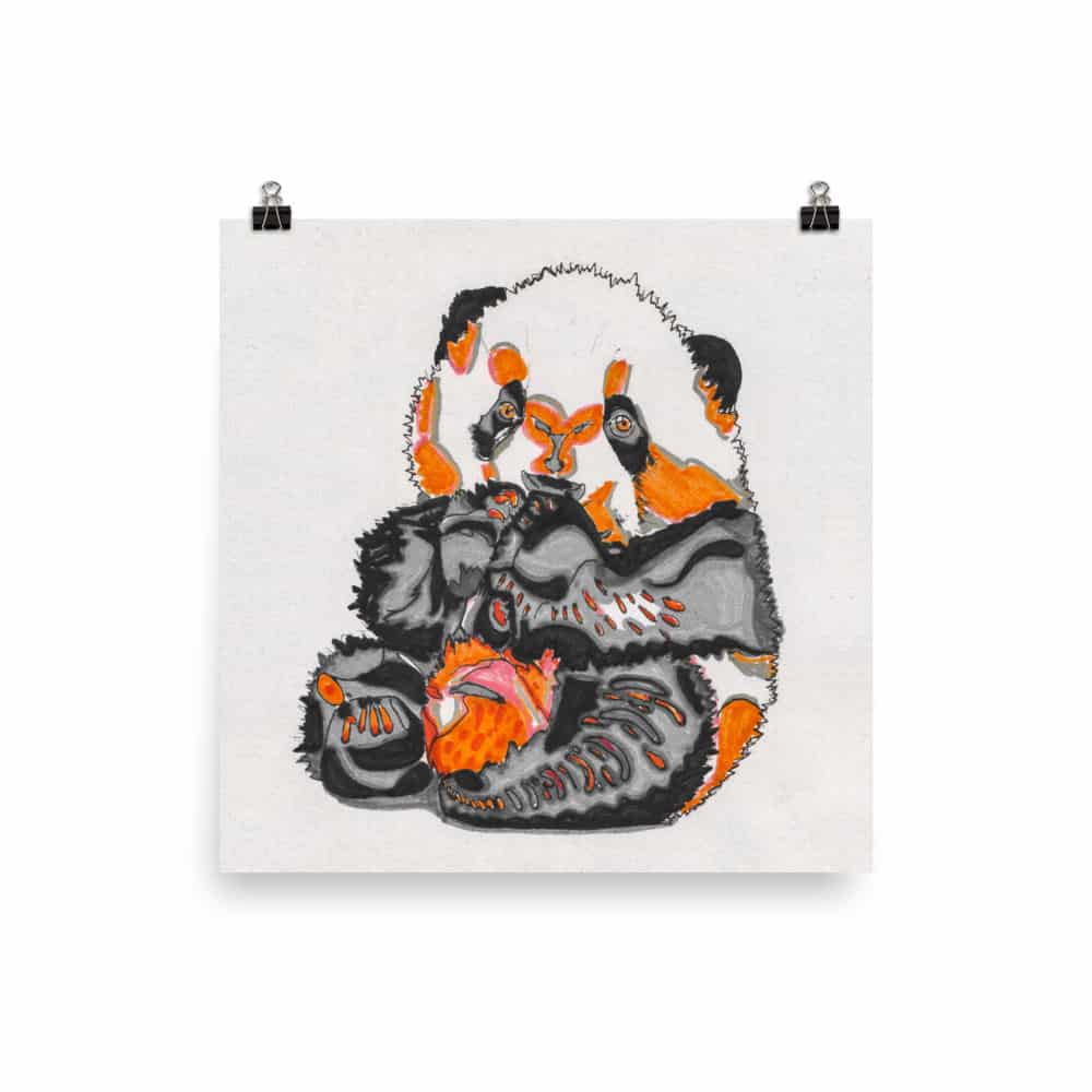 'Orange is the New Panda' fine art print 2