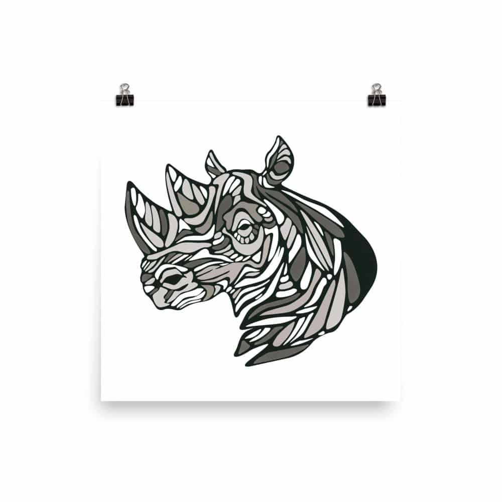 'Abstract Rhino' fine art print 2