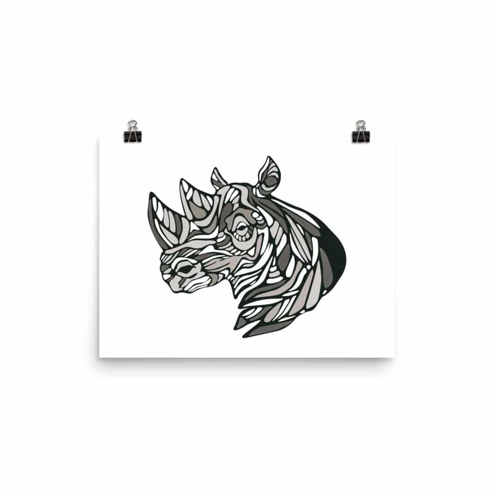 ‘Abstract Rhino’ fine art print