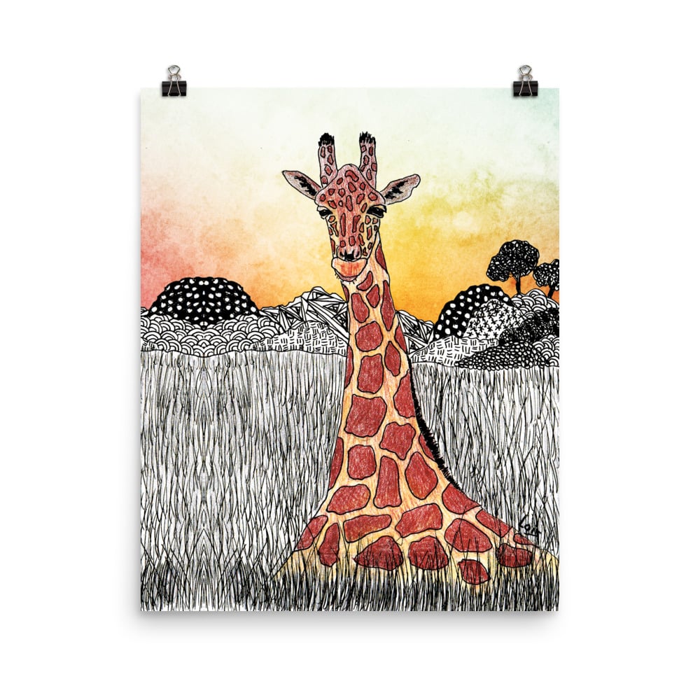 ‘Giraffe in Field’ Limited Edition print