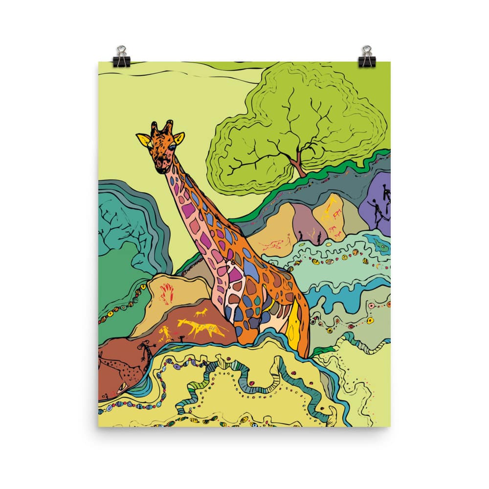 'Giraffe in Forest' Limited Edition print 1