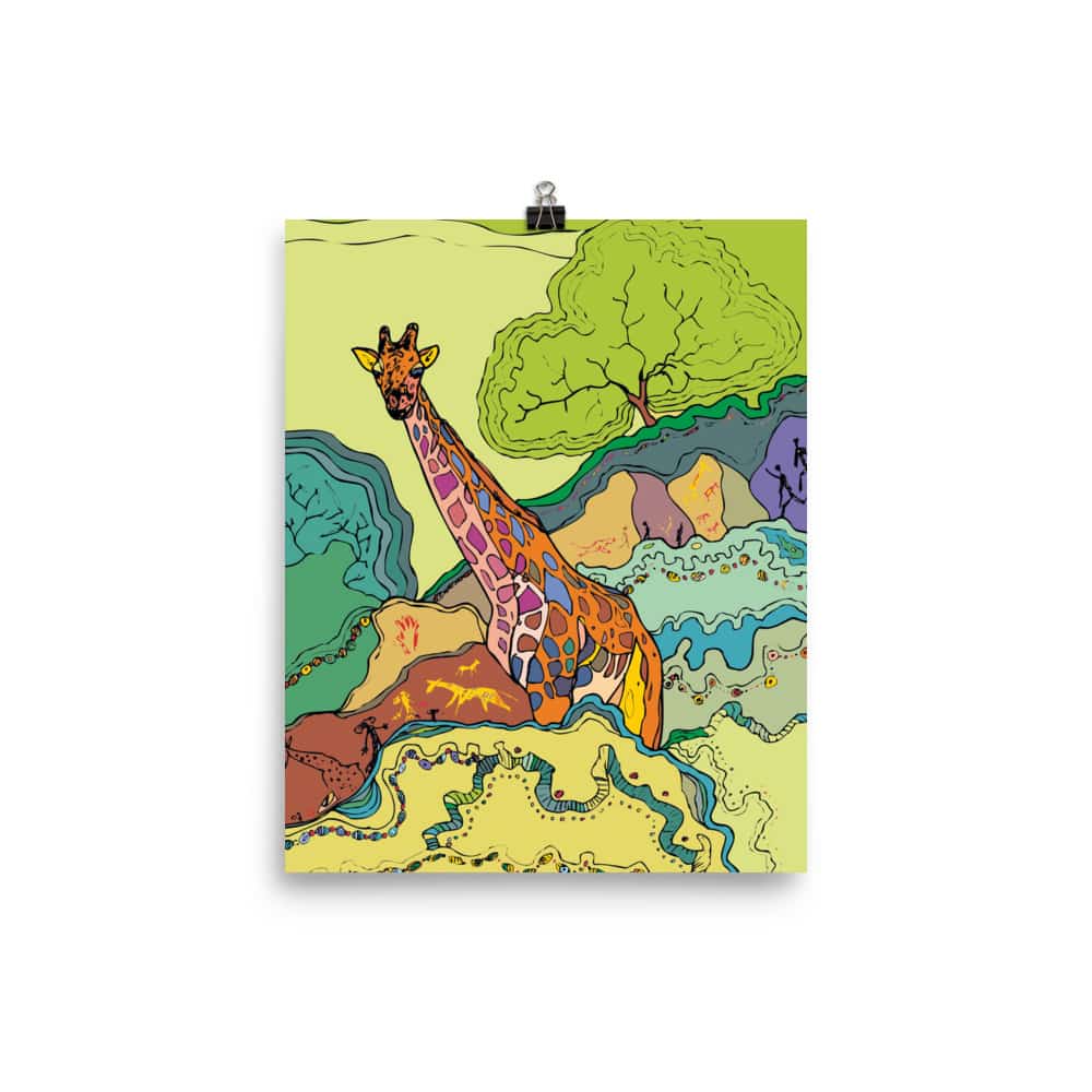 'Giraffe in Forest' Limited Edition print 2