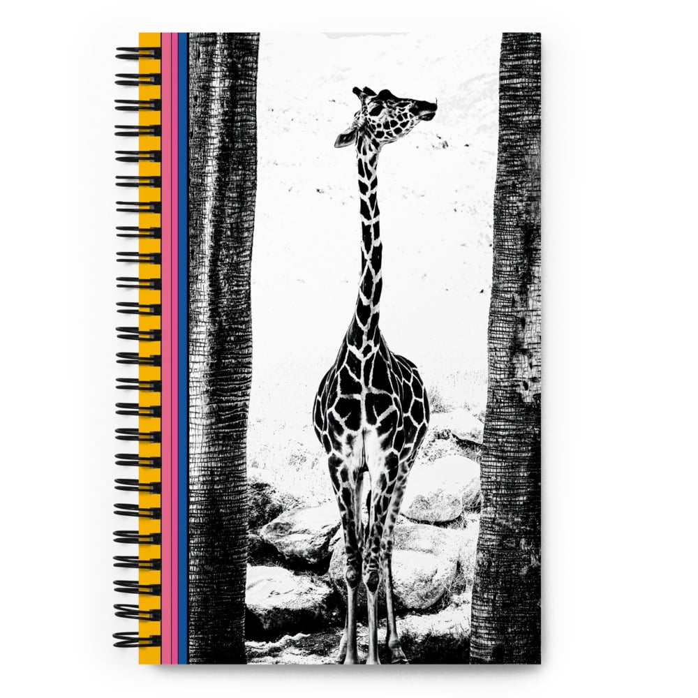 ‘Giraffe Between Trees’ spiral notebook