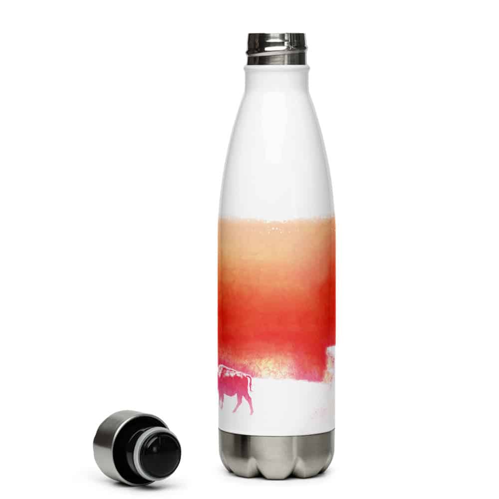 'Buffalo at Sunrise' stainless steel water bottle 4