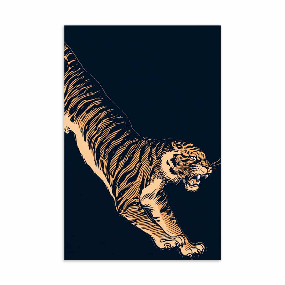 ‘Tiger Art Deco’ standard postcard