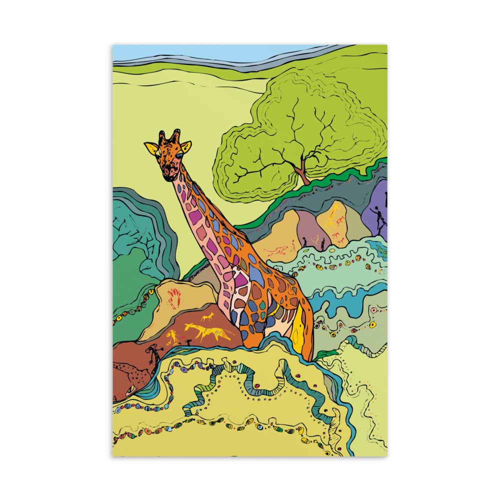 ‘Giraffe in Forest’ standard postcard
