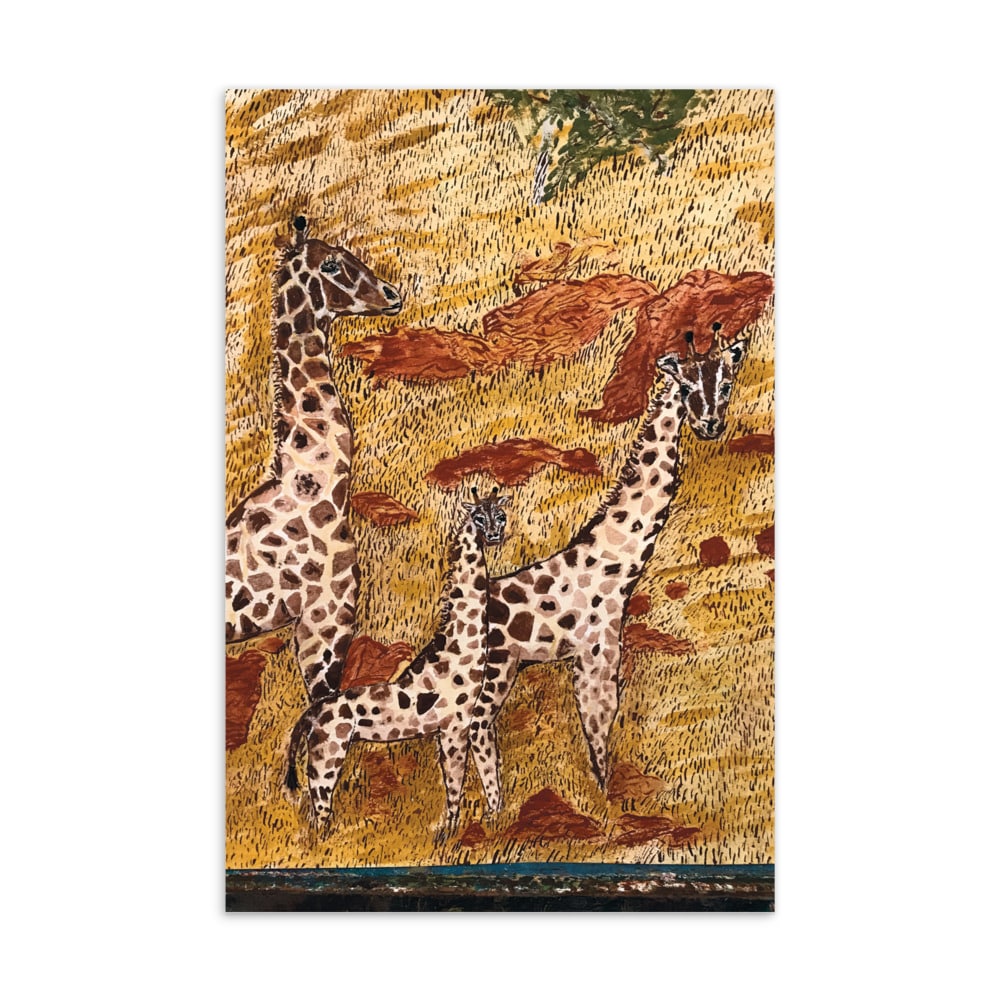 ‘Giraffe on Plains’ standard postcard