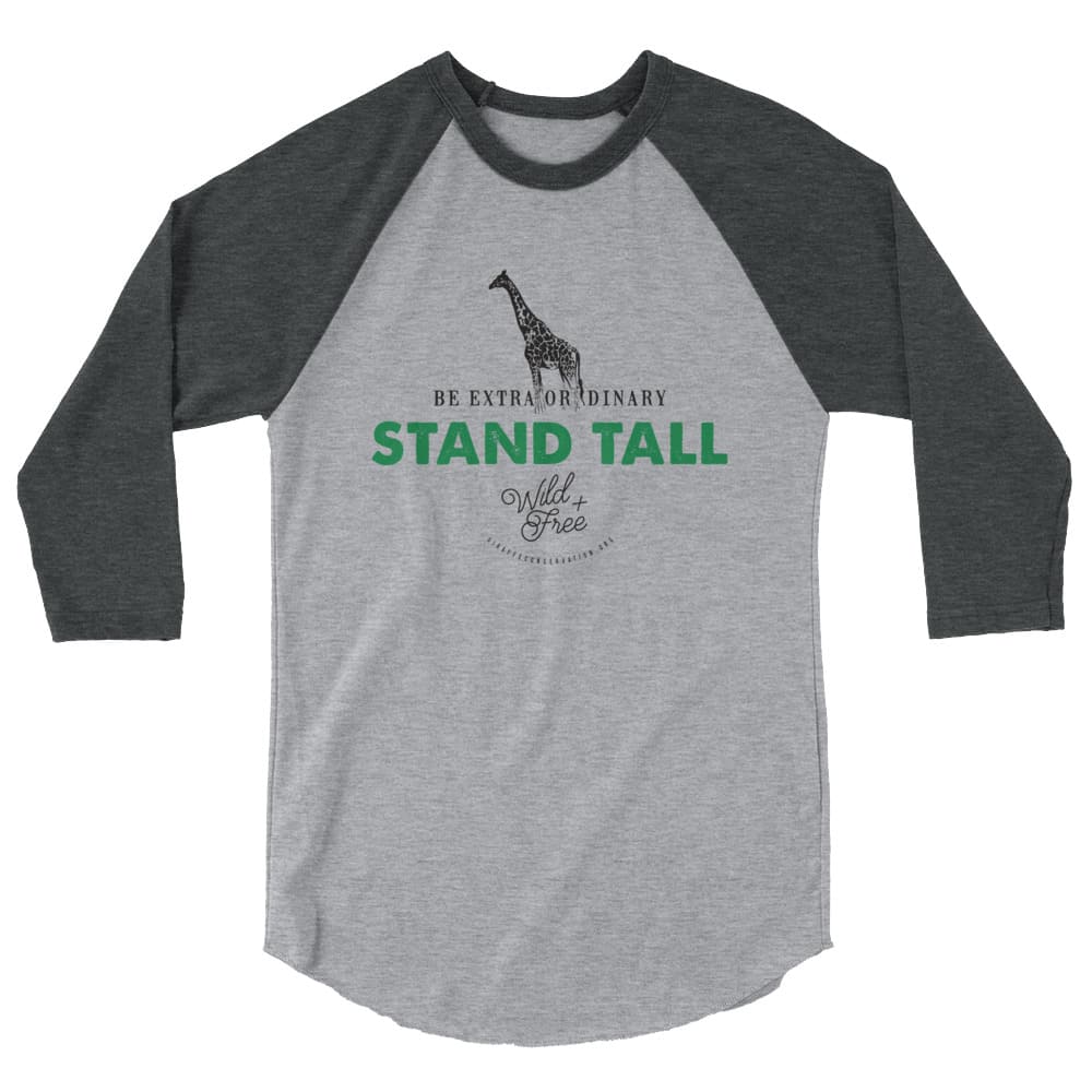 'Stand Tall' 3/4 sleeve raglan shirt 2