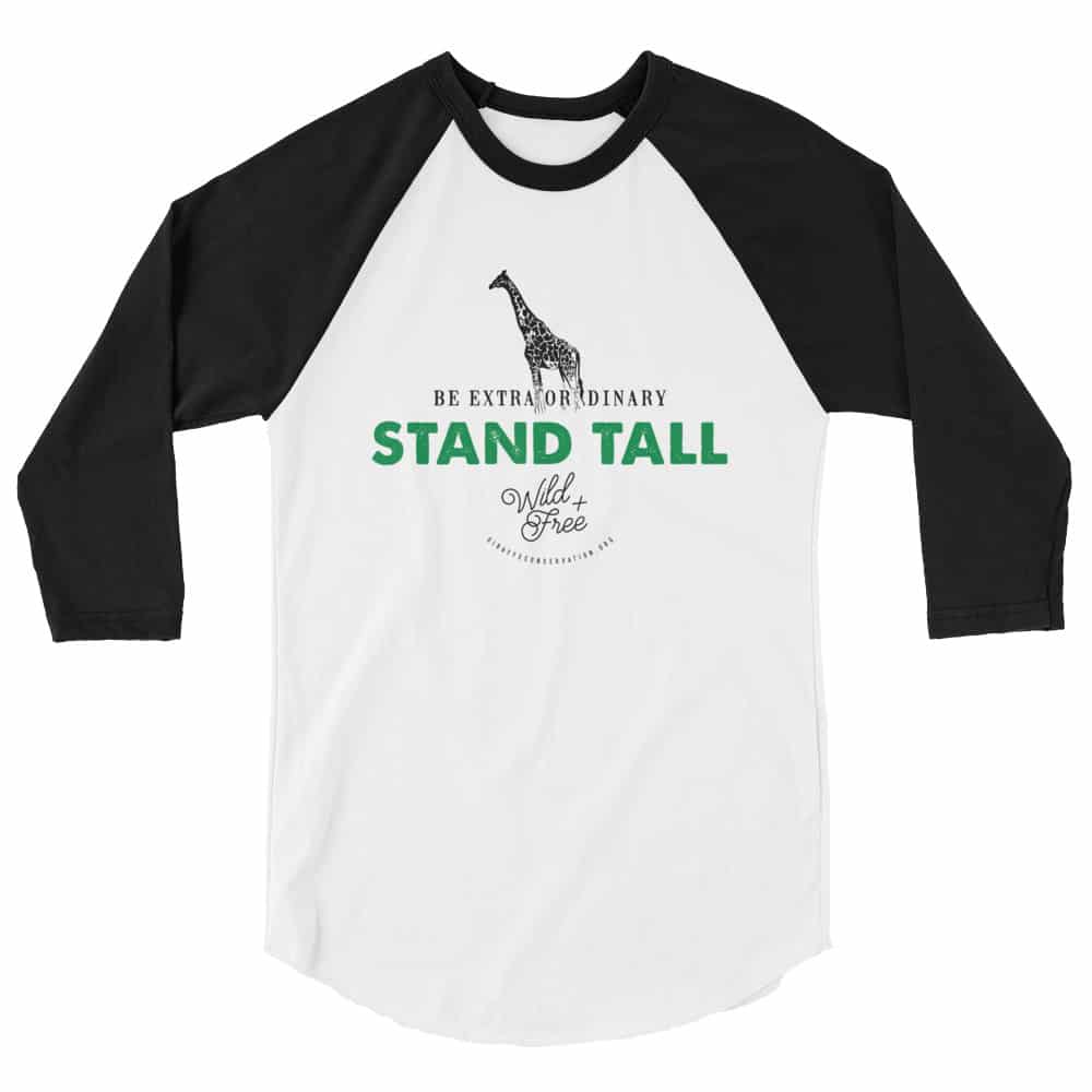 ‘Stand Tall’ 3/4 sleeve raglan shirt
