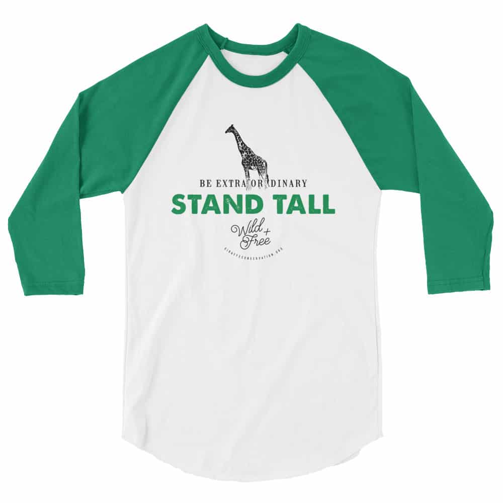'Stand Tall' 3/4 sleeve raglan shirt 3