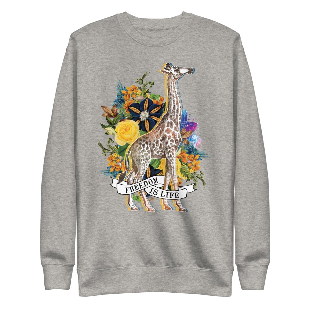 'Freedom is Life (Giraffe)' sweatshirt 2