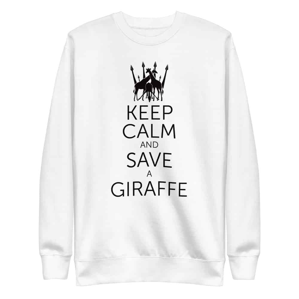 'Keep Calm & Save a Giraffe' sweatshirt 2