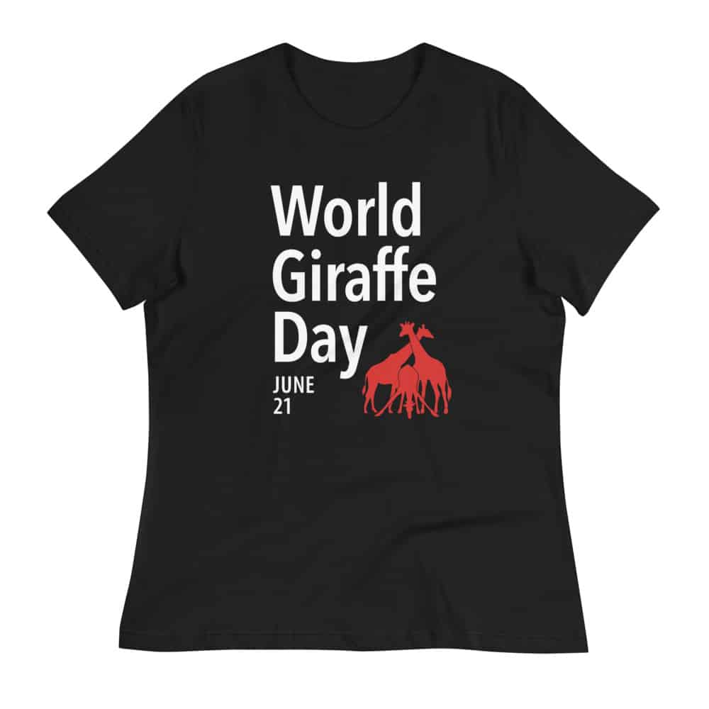 ‘World Giraffe Day (Red)’ women's tee 2