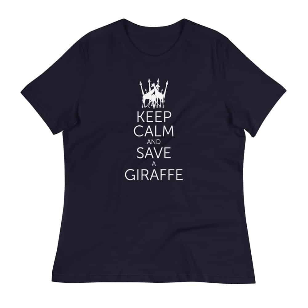 'Keep Calm and Save a Giraffe' women's tee 2
