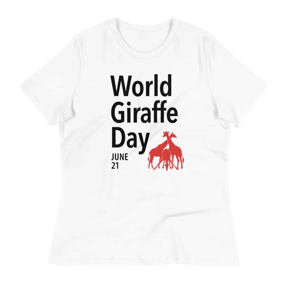 ‘World Giraffe Day (Red)’ women's tee 1