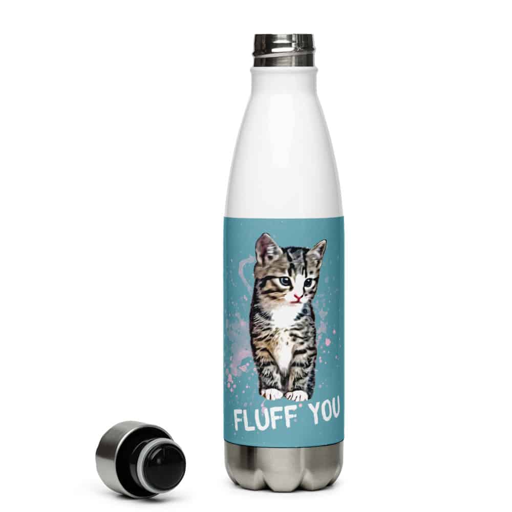 *Personalized* stainless steel water bottle with Your Pet’s Portrait
