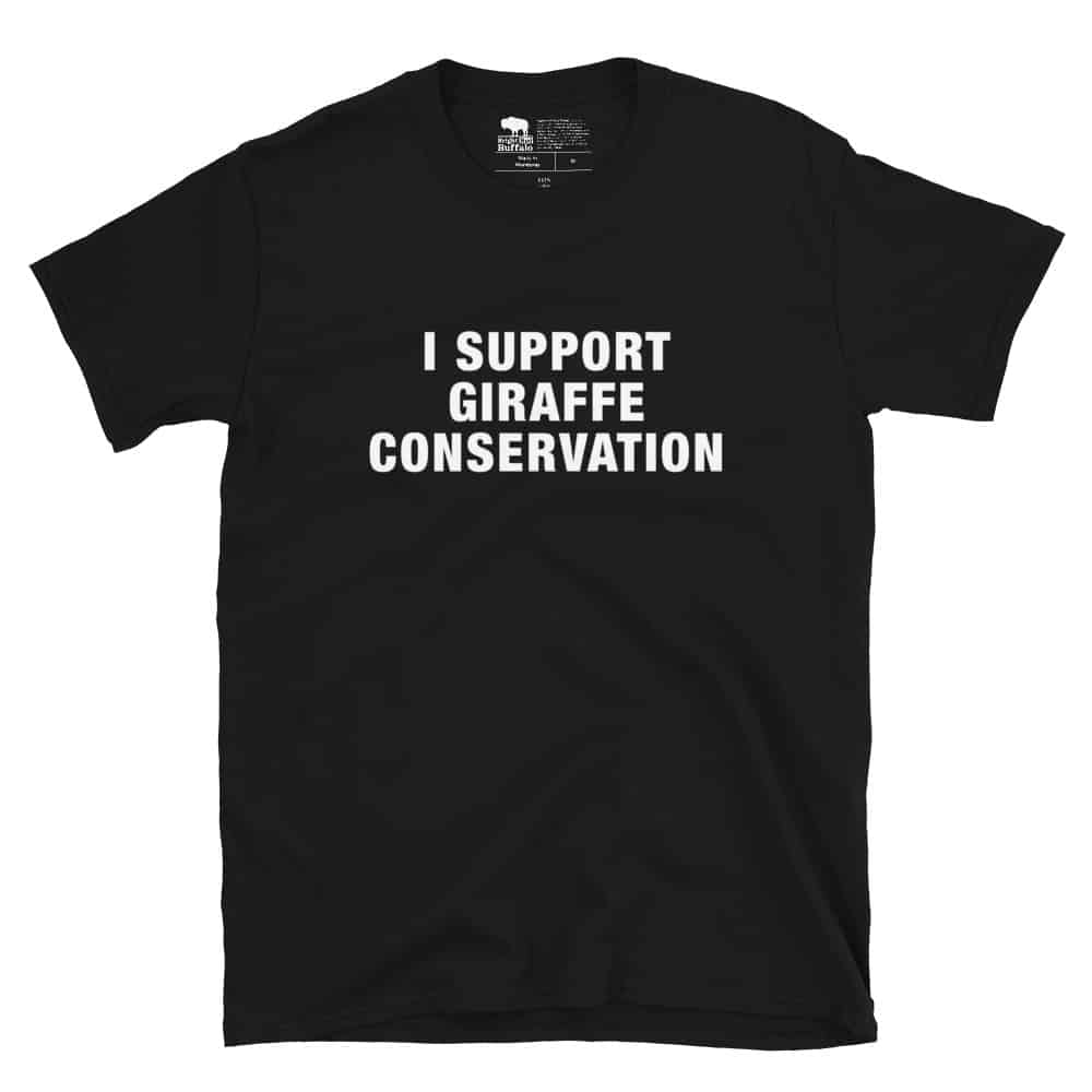 'I Support Giraffe Conservation' classic double-sided tee 1