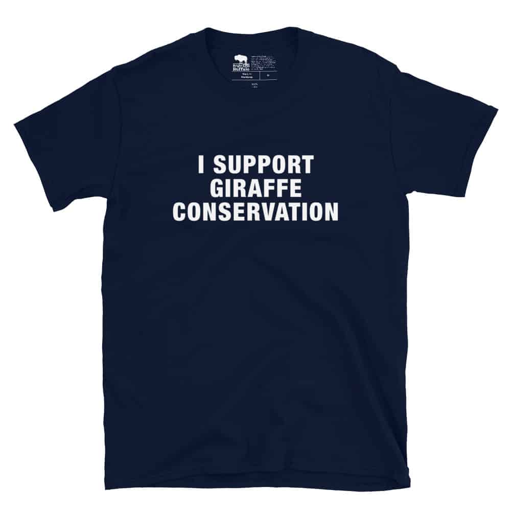 'I Support Giraffe Conservation' classic double-sided tee 3