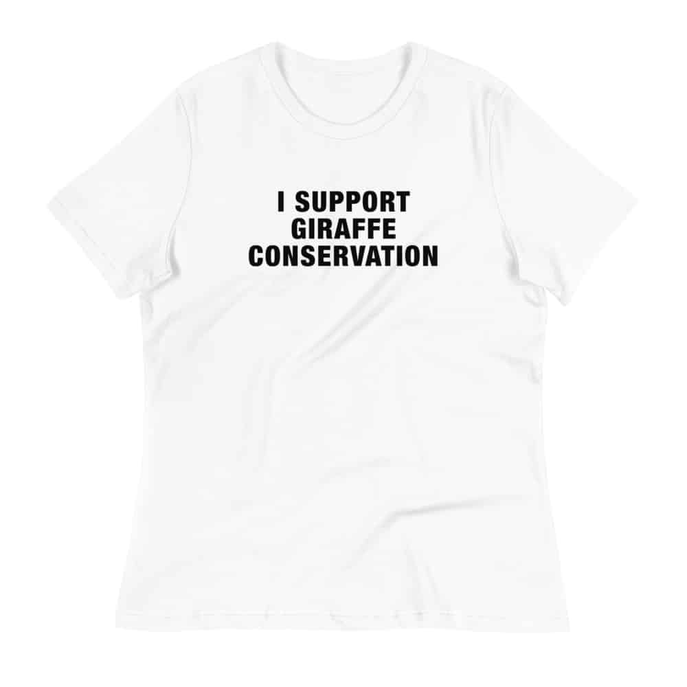 'I Support Giraffe Conservation' women's tee 9