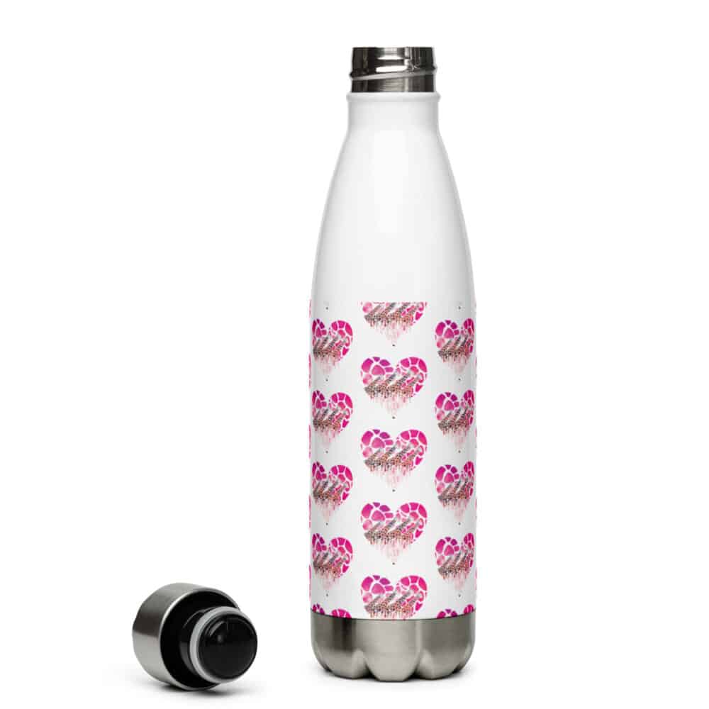 'I Love Giraffe' stainless steel water bottle 1